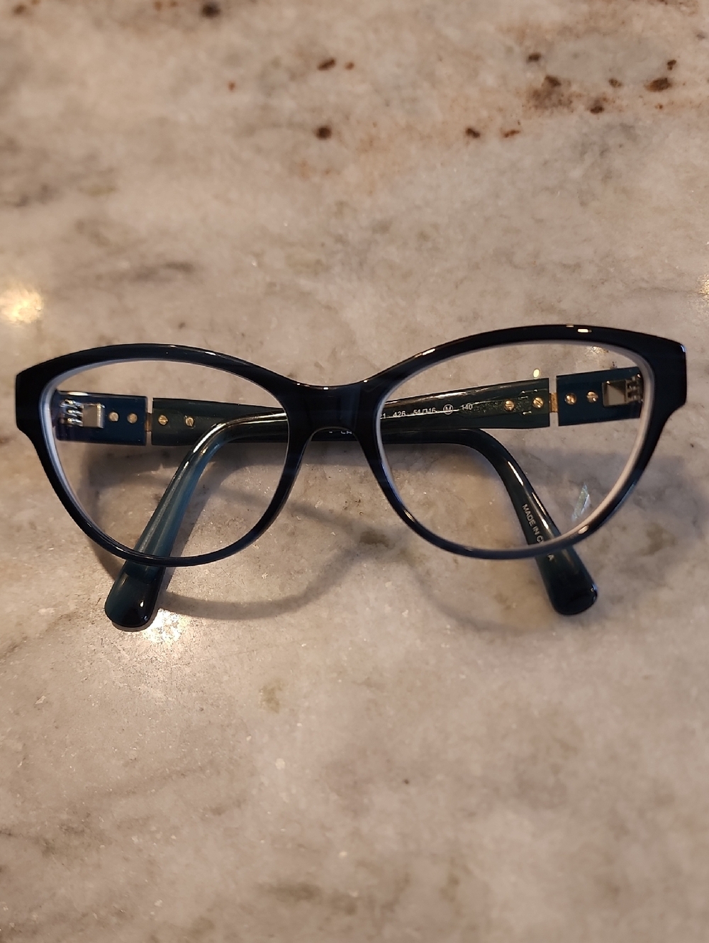 Longchamp Dark Teal Cat-Eye Sunglasses